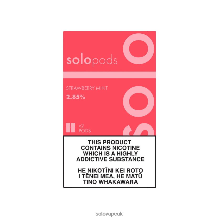Solo Replacement Pod 2-Pack Strawberry Mint 84T28460 | Solo Disposable Vape Near Me